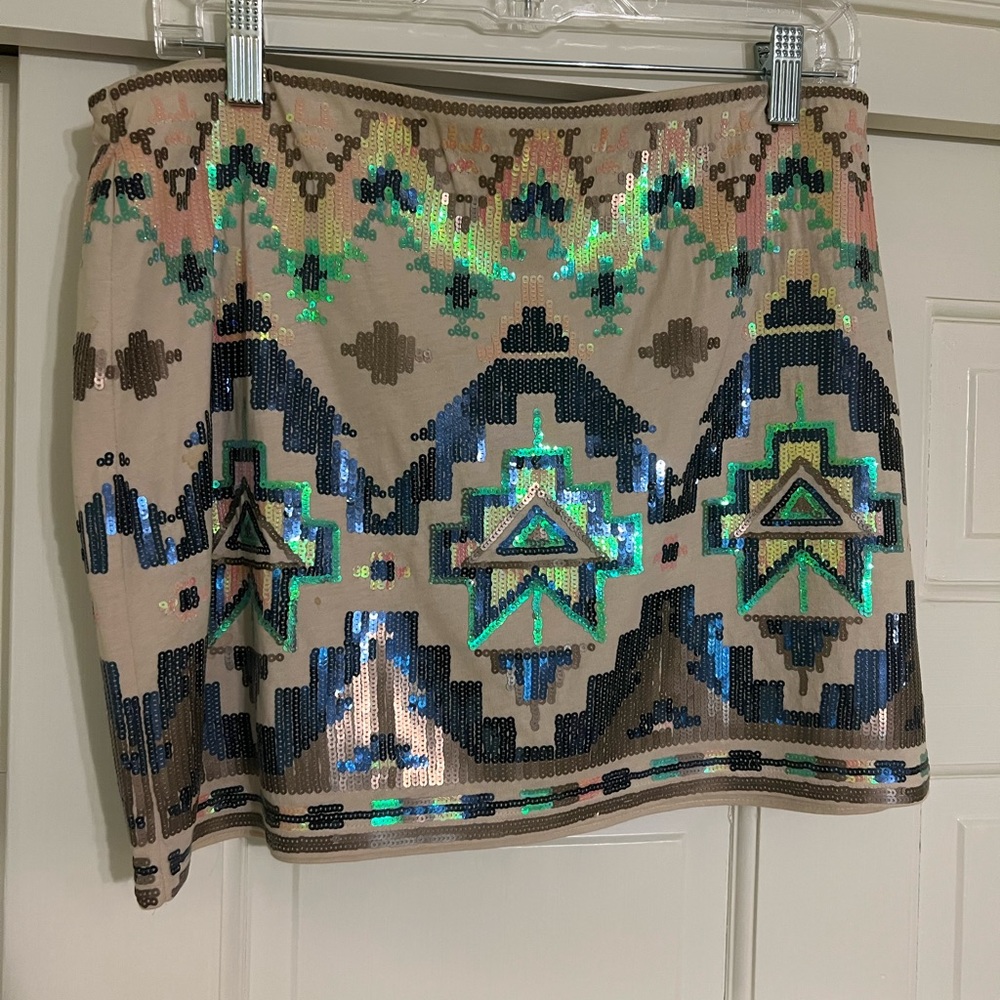 Express sequin skirt
